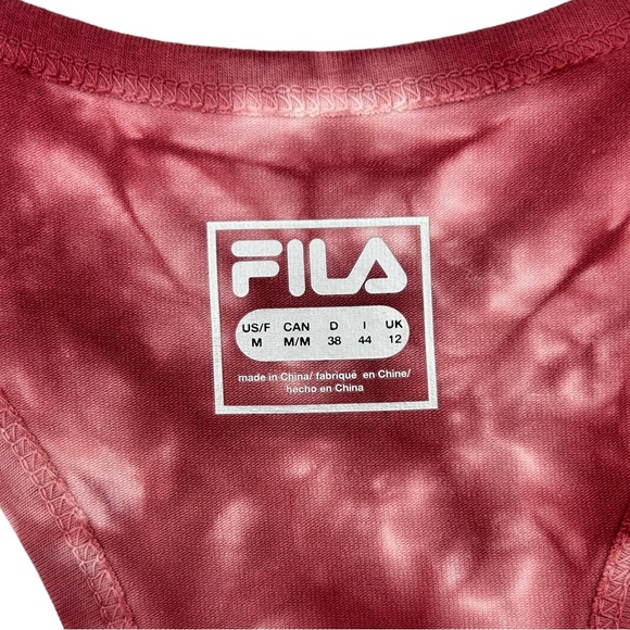 FILA Women’s Dark Raspberry Dream Cotton Light Support Sports Bra Size M L XL - Picture 5 of 10